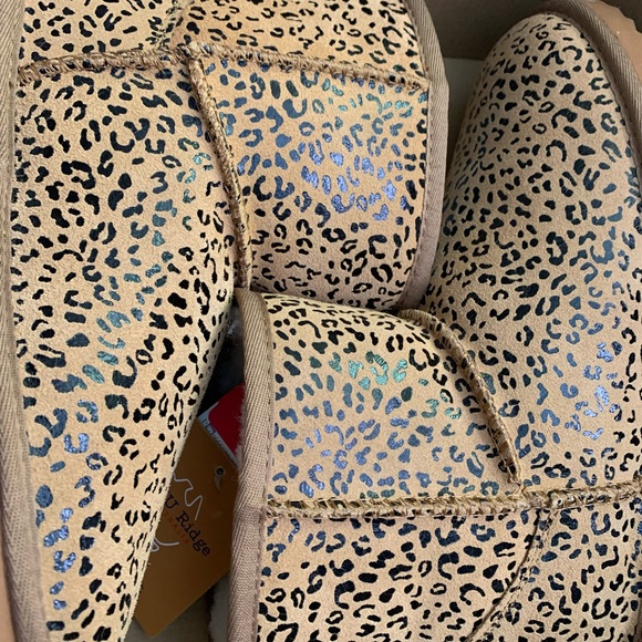 New Emu Ridge Australia Sophie Mini Leopard Print Women’s Winter Boots SZ 9 - Picture 3 of 13